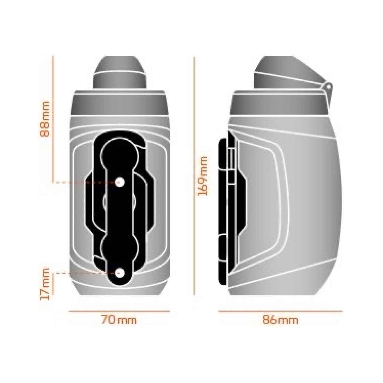 Fidlock Twist Bottle 450 + Bike Base - Drikkeflaske med magnetisk holder - Transparent grå - Bilde 2