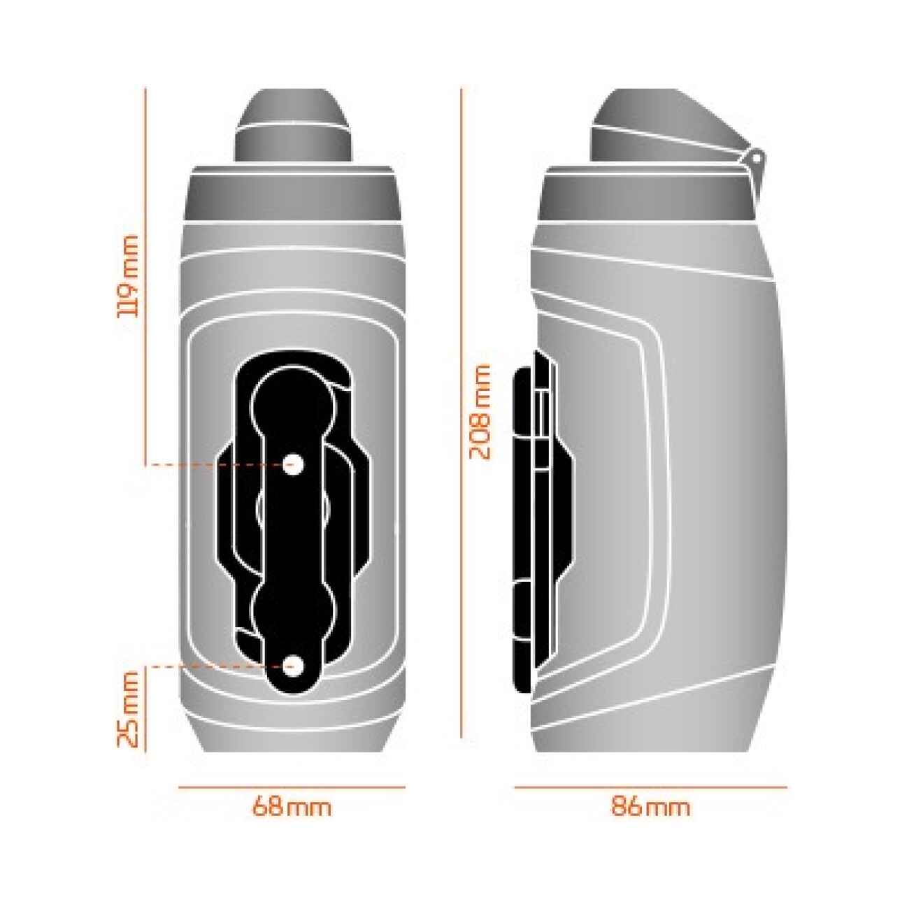 Fidlock Twist Bottle 590 + Bike Base - Drikkeflaske med magnetisk holder - Transparent hvit - Bilde 2